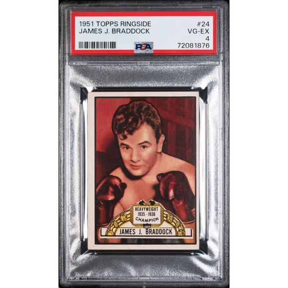 1951 Topps Ringside James Braddock PSA 4 Cinderella Man Heavyweight Champion - Picture 1 of 4